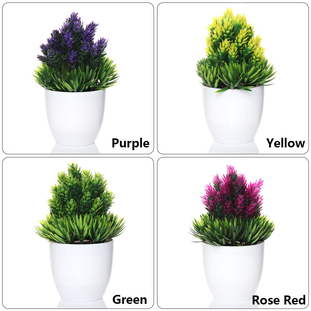 1 SET Mini Christmas Home Decor Artificial Flower Plastic Plant Simulation Bonsai Fake Potted