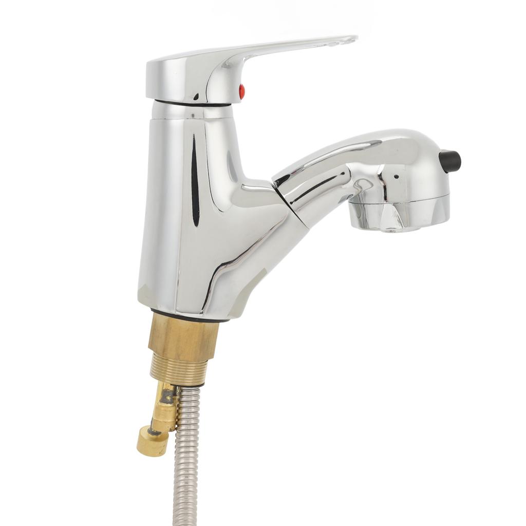 Sink Faucet with Pull Out Sprayer Dual Flow Multi Layer Plating with 1.8M Hose Kitchen Faucet for RV Motorhome