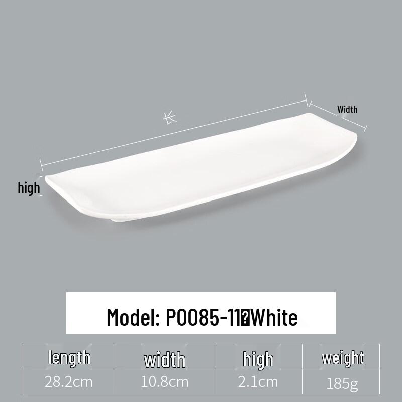 

Thickened Melamine Rectangular 3-Compartment Serving Plate