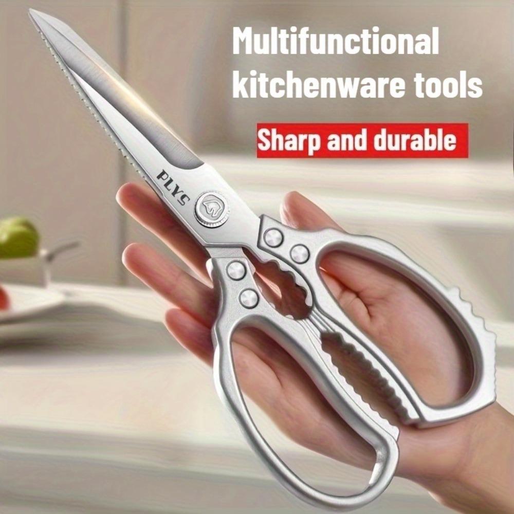 Stainless Steel Multi-Purpose Cooking Shears – Heavy-Duty Bone Cutting Fish Fillet Poultry Trimming with Ergonomic Handle5