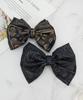 Maia Emblem Design Hair Ribbon Pin - Beige Bk