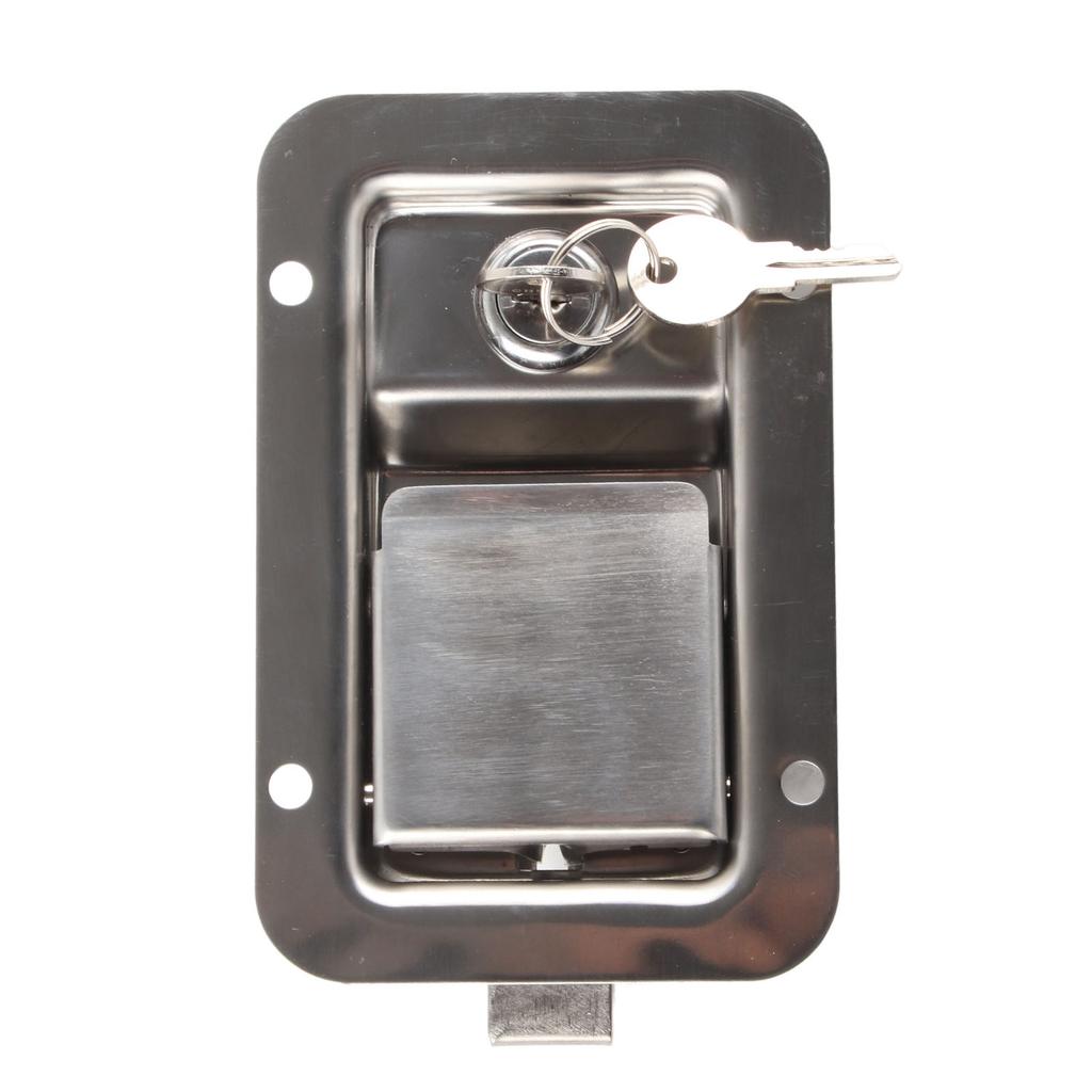 RV Handle Latch Paddle 140x90mm 304 Stainless Steel Entry Door Lock Handle Knob Deadbolt Paddle for 