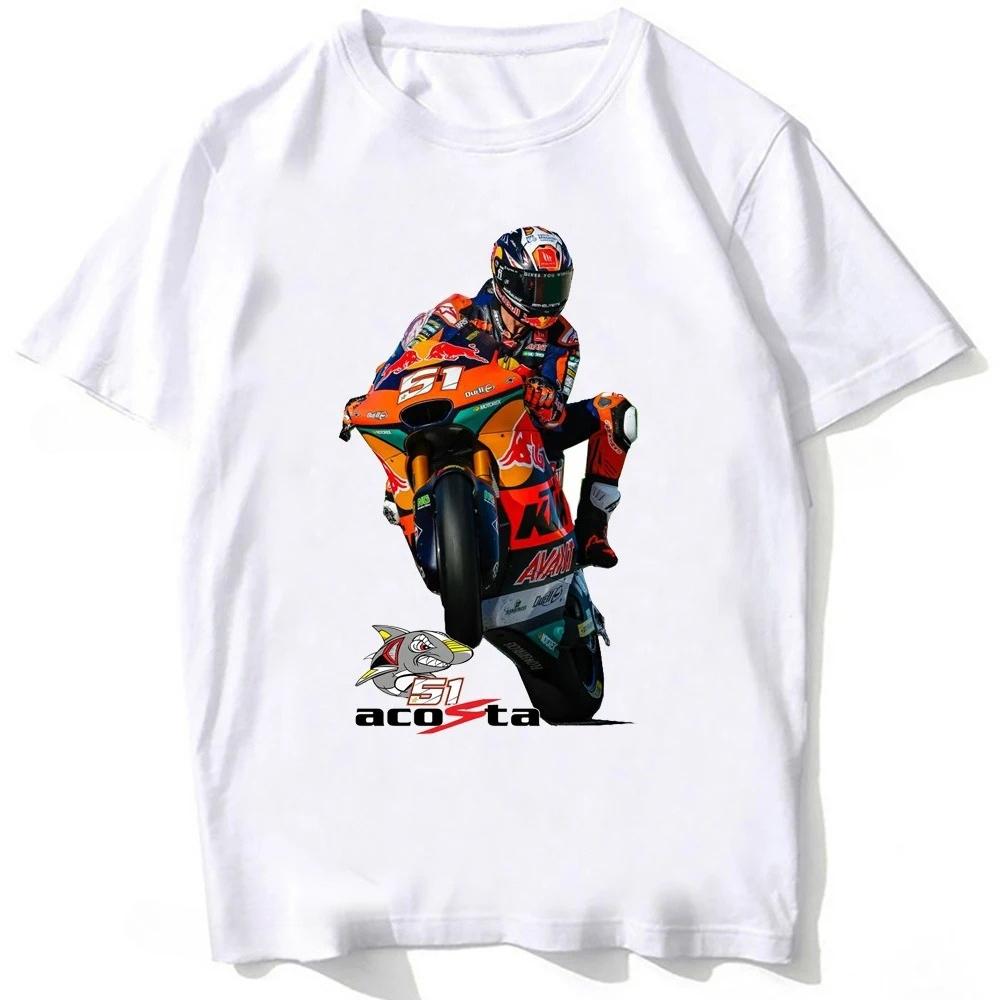 Pedro Acosta 37 Shark GP Kjøre T-skjorte Ny Menn Kort Ermet Sport Gutt Casual Hvite Topper Fjellklatring Motorsykkelkjører T-skjorter