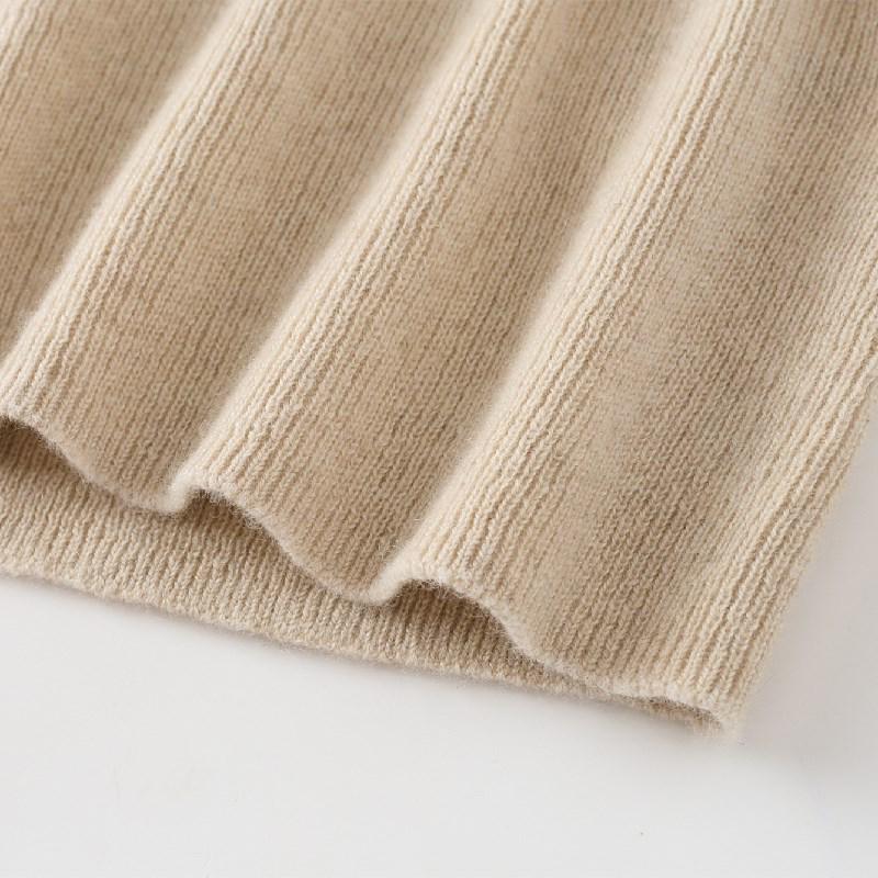 Women’s Slim-Fit Semi-High Neck 100% Pure Cashmere Sweater for Autumn/Winter