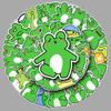 50 Sheets of Cute Frog Cartoon Animal Stickers for DIY Journal, Phone Case Decoration - Waterproof.