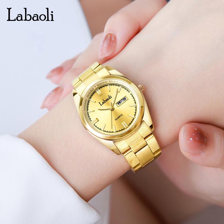 La Baoli LA421 Waterproof Quartz Steel Wristwatch for Couples
