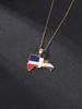 South America Map Necklace: Venezuela, Dominica, Paraguay Stainless Steel Pendant