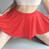 Stylish Women Underwear Lightweight Pleated Thin Flowy Above Knee Skirt for Bedroom