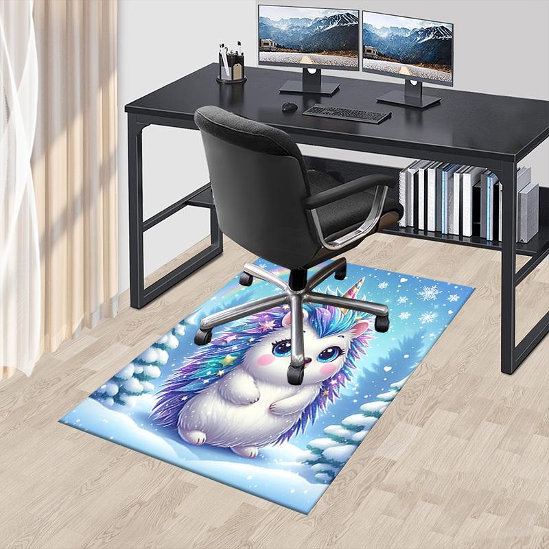 1PC Unicorn Hedgehog Extra Large Non Slip Floor Carpet, Office, Family, Bedroom, Studio Large Area Rug Indoor Rugs