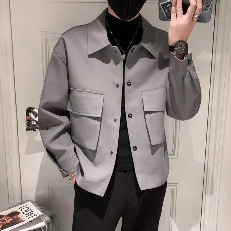 Woolen Jacket Men's Spring, Autumn and Winter New Korean Style Trendy Winter Short Woolen Jacket Men
