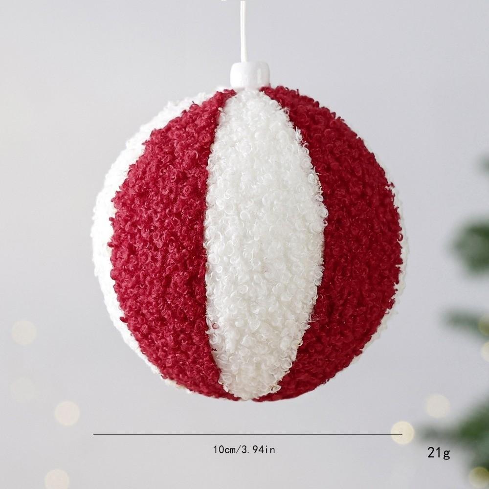 Plush Surface Christmas Tree Pendant 10CM Hanging Balls Ornament Christmas Tree