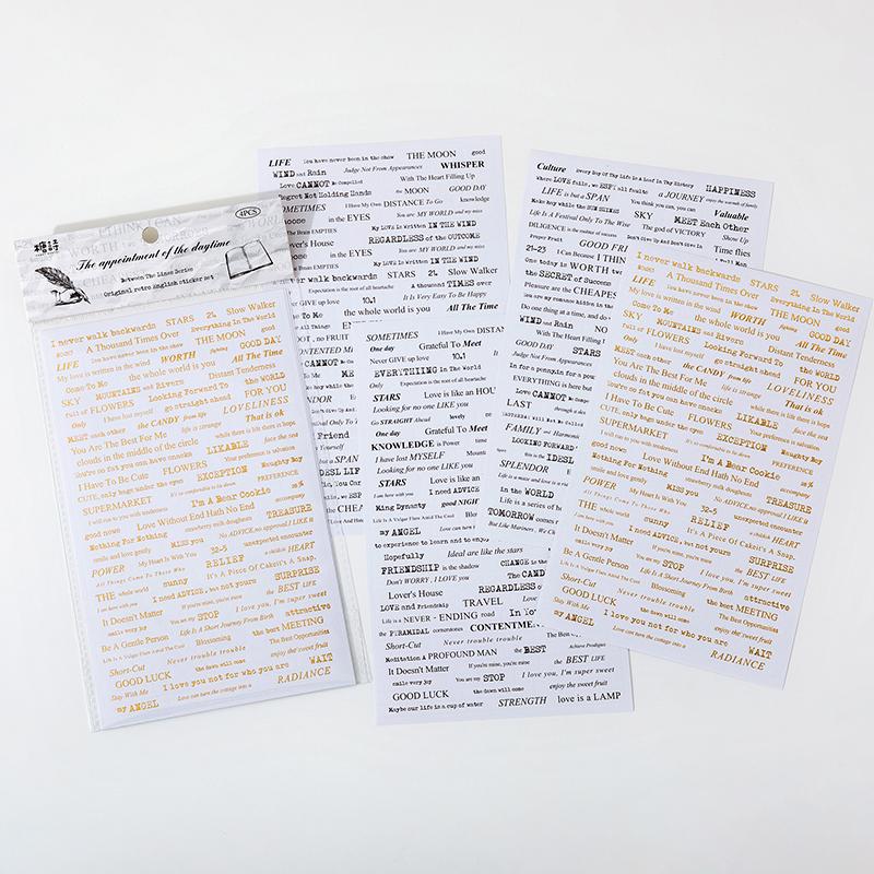 4pcs/1lot Kawaii Stationery Stickers Between the Lines Diary Planner Junk Journal Decorative Scrapbooking DIY Craft Stickers
