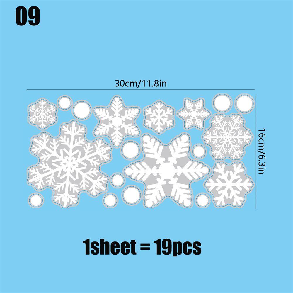 

Christmas Wall Stickers Christmas Decorations Glass Window Sticker White Snowflake Wall Decals 09