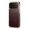 Denior Apple 17 Air Genuine Leather Protective Case for iPhone 17 Pro Max, Cowhide Electroplated 