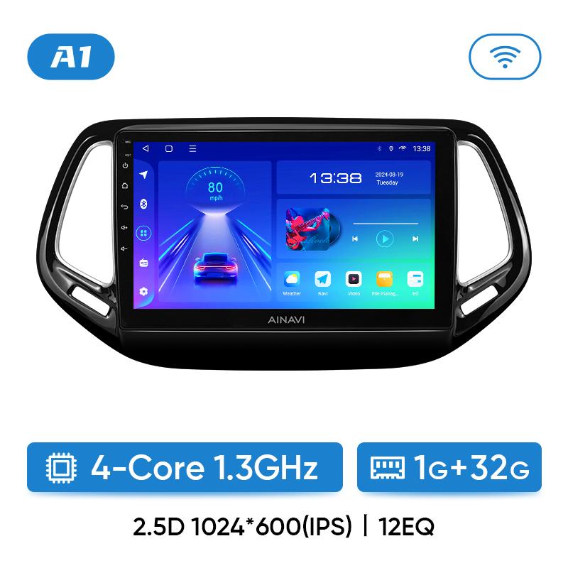

Автомобильное радио Ainavi для Jeep Compass 2 MP 2017-2019 Wireless Carplay Android Auto Qualcomm Car Stereo Multimedia Player DSP 48EQ