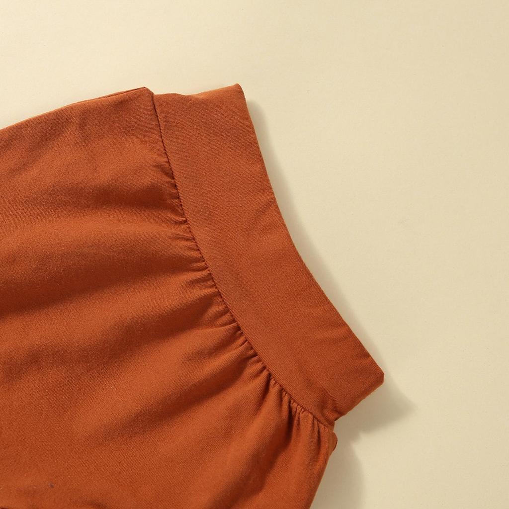 Baby jenter halloween shorts sett med hvite kortermede bokstavtrykk