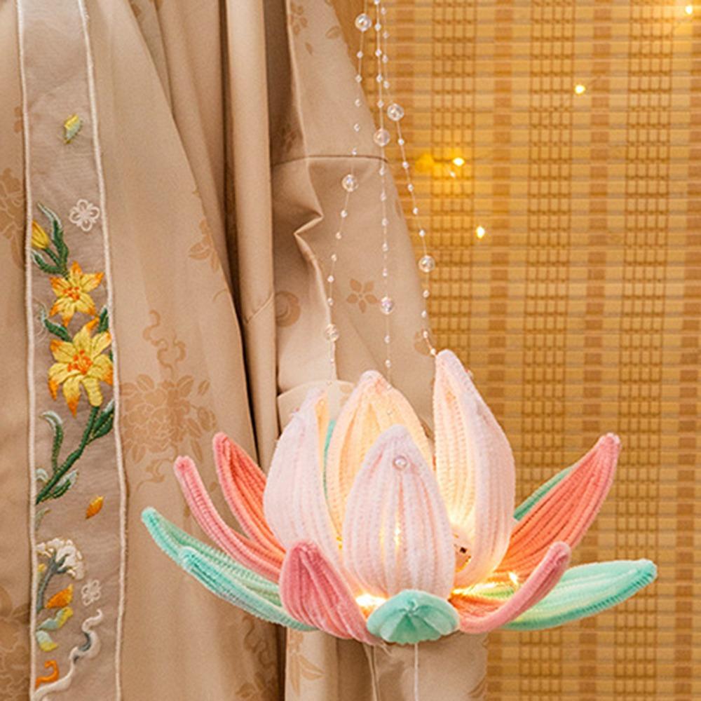 DIY Material Bag Bell Flower Lantern Chinese Style DIY Mid-Autumn Glowing Lantern Toy