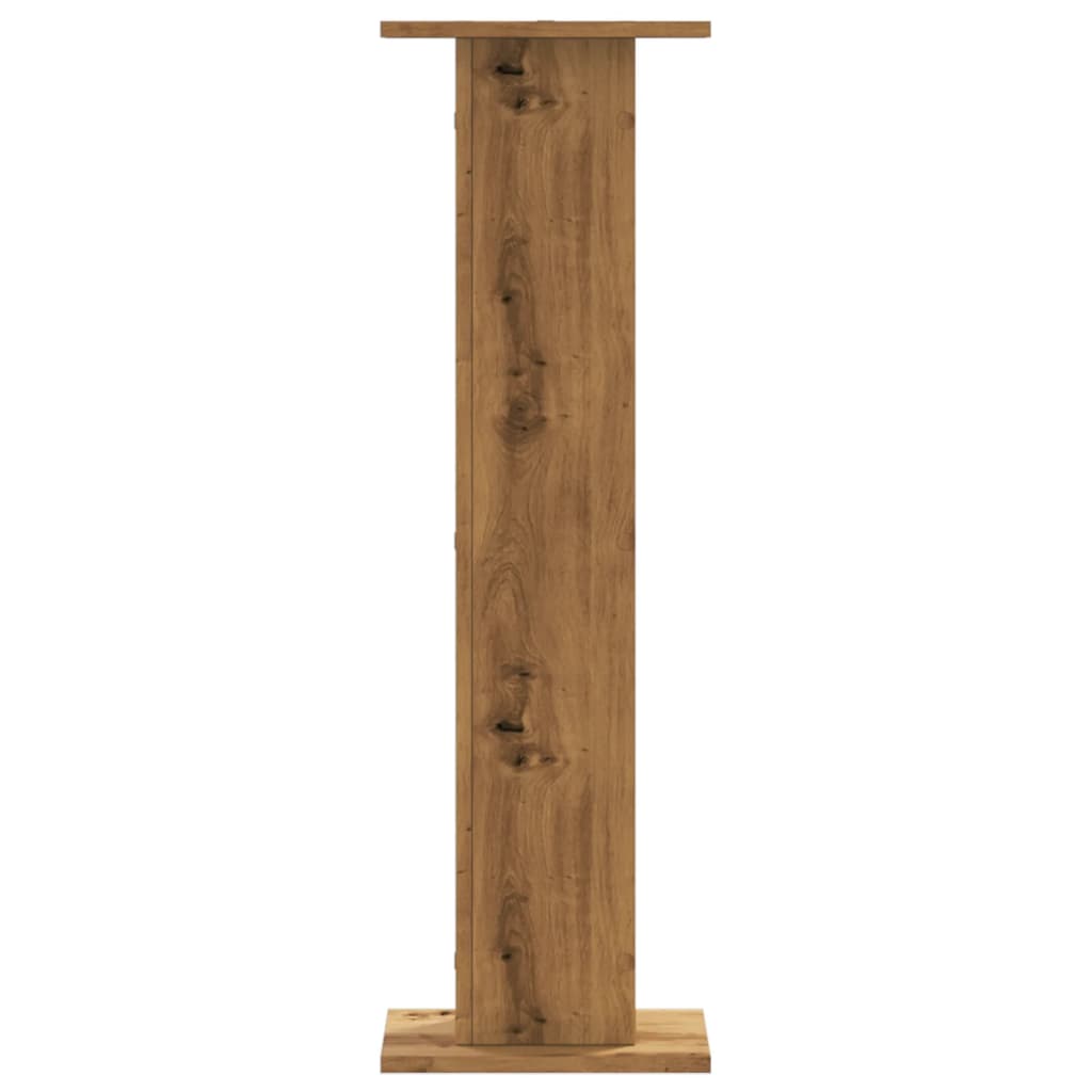 Plant Stand Set of 2 Artisan Oak Finish 30 X 30 X 95 Cm Engineered Wood