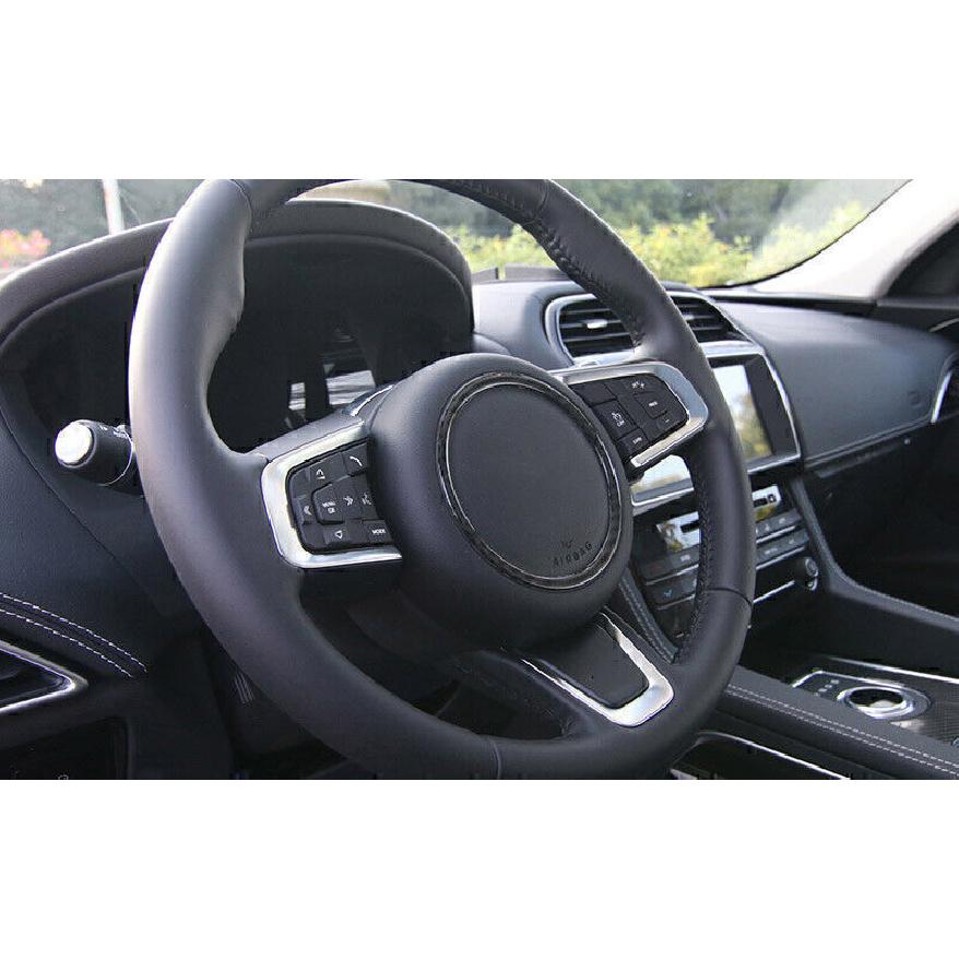 For Jaguar XE 2016-2019 Real Carbon Fiber Steering Wheel Horn Ring Cover Trim 1X
