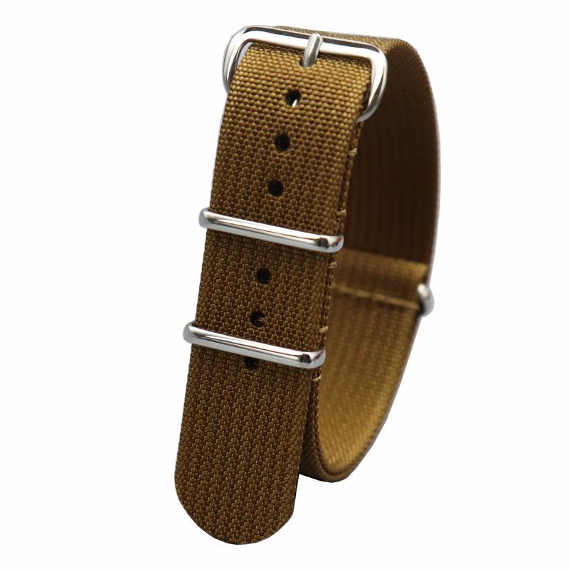 

Новый нейлоновый канвасовый ремешок НАТО - Подходит для 18 мм, 20 мм, 22 мм Seiko 5 & Submariner 20mm коричневый