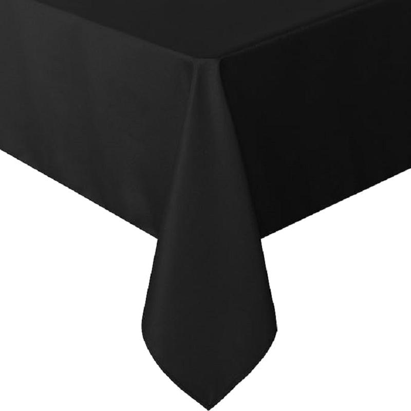Black Rectangular Disposable Tablecloth 54x108 Inches for Parties Dinners and Events