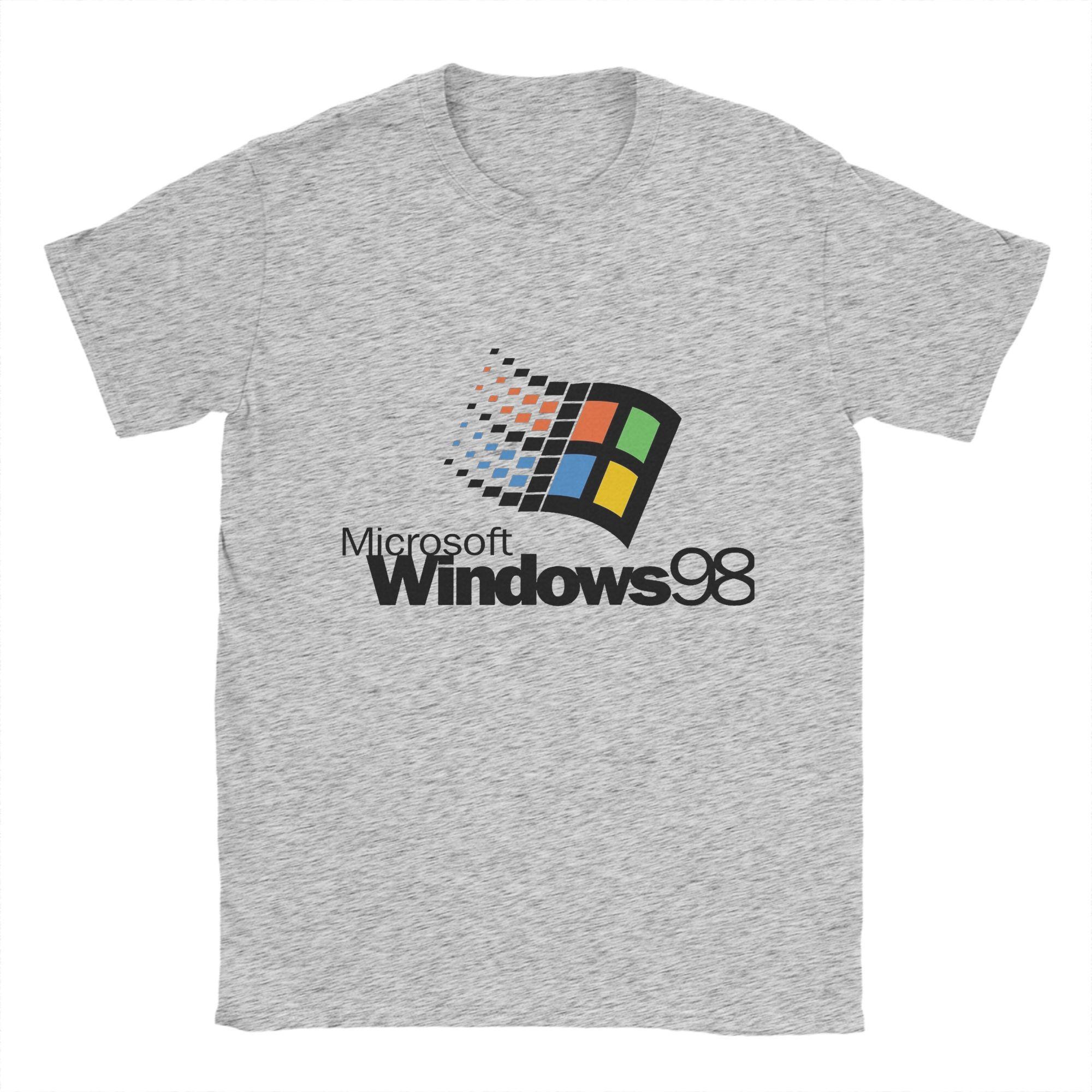 

Футболка Microsoft Windows 98 Літня Бавовняна Футболка Для Чоловіків Популярна Вільна Футболка З Коротким Рукавом Класичні Топи S
