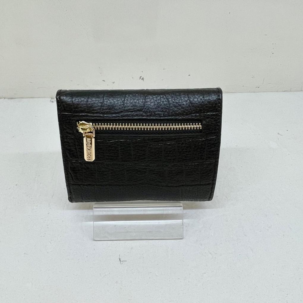 Women's Cowhide Half Wallet - Lightweight and Luxurious Crocodile Pattern - Convenient Storage Wallet - AW9165 Black