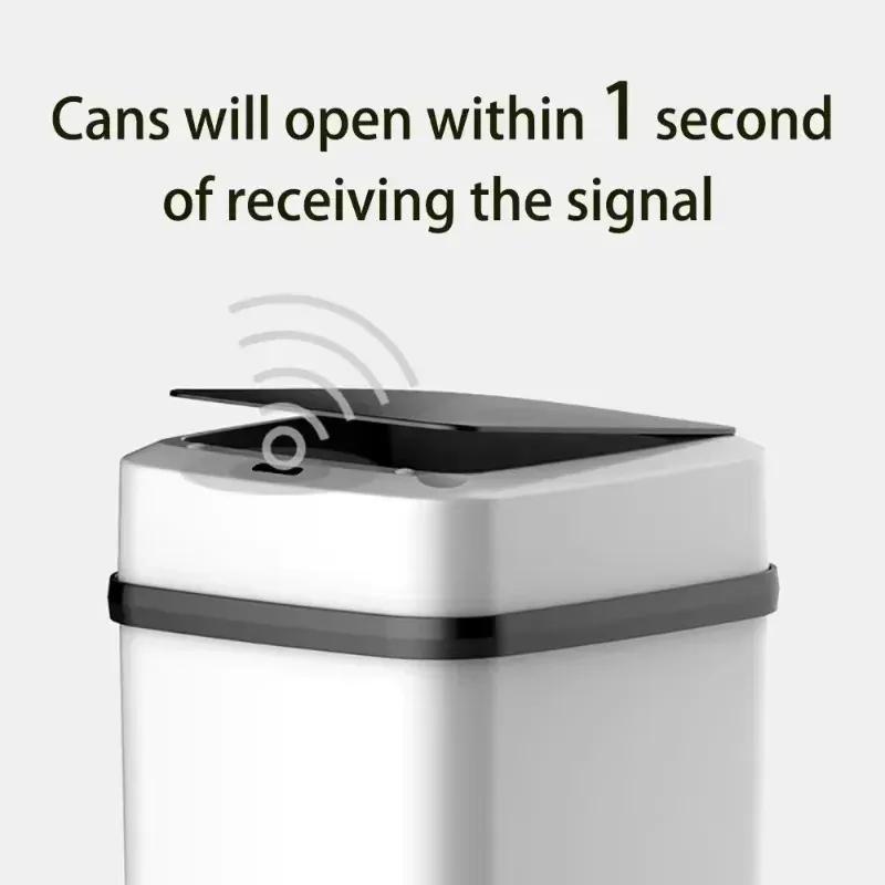 Smart Sensor Trash Can Automatic Non-contact Sensor Dustbins for Bathroom Toilet Kitchen Waterproof Bin with Lid Waste Bins