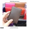 Premium Leather Card Holder: Unisex Cowhide Business Case with Mirror Window, Snap Closure & Coin Purse.