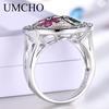 Umcho Stříbrný prsten s květinou Výročí Narozeniny Valentýn Šperky Dárky pro Ženy Manželku Ji Dívky