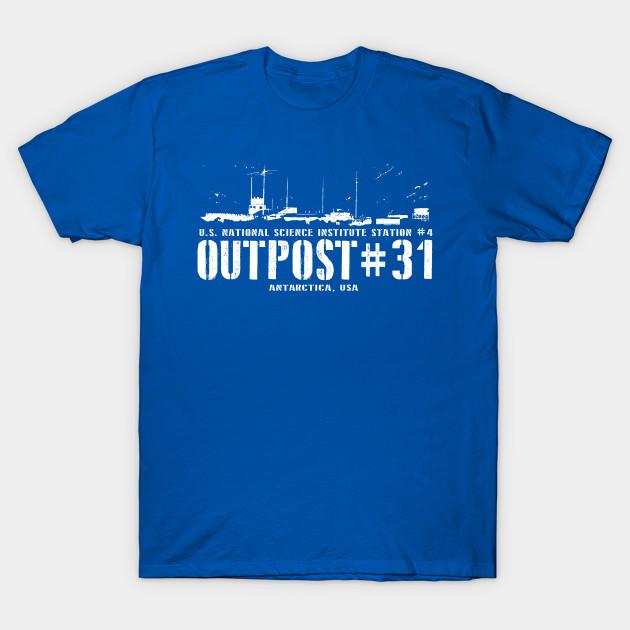 

Men Black Print T-shirt Outpost #31 No-Cut Transfer Paper Print Cotton Tshirt 4XL королевский синий