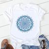 2024 Hot Sale Colorful Mandala Print Tshirt Girls Yoga Succulent Love T Shirt Women Zen Hobo Boho Paix Tshirt Female Streetwear