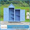 Waterproof Outdoor Wooden Storage Cabinet for Garden Tools - Anti-Corrosion and Sun Protection, Ideal for Courtyard and Balcony Use.
