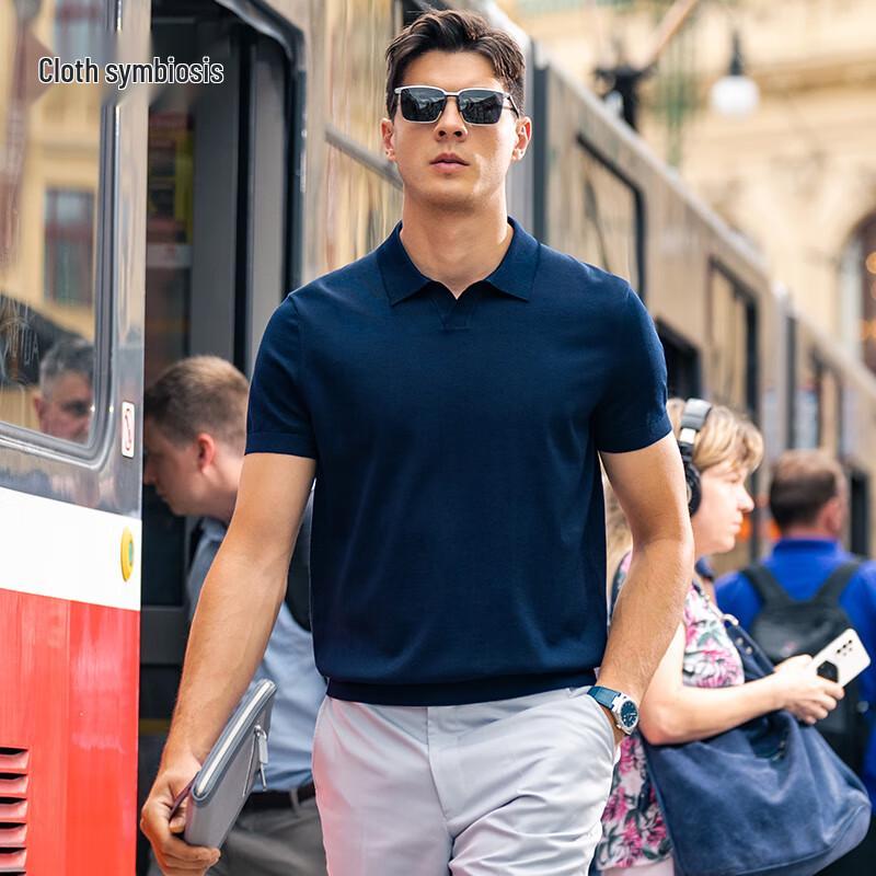 

Мистер. Эта мужская стильная шерстяная футболка-поло, которую можно стирать в машине L (175)