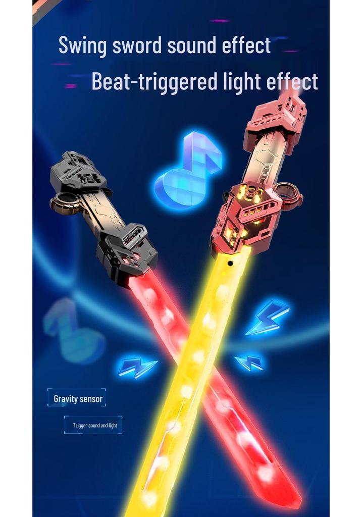 New Fire Whirlwind Double-Edged Laser Light-Up Retractable Sword Toy for Kids - Hot Selling Internet Sensation