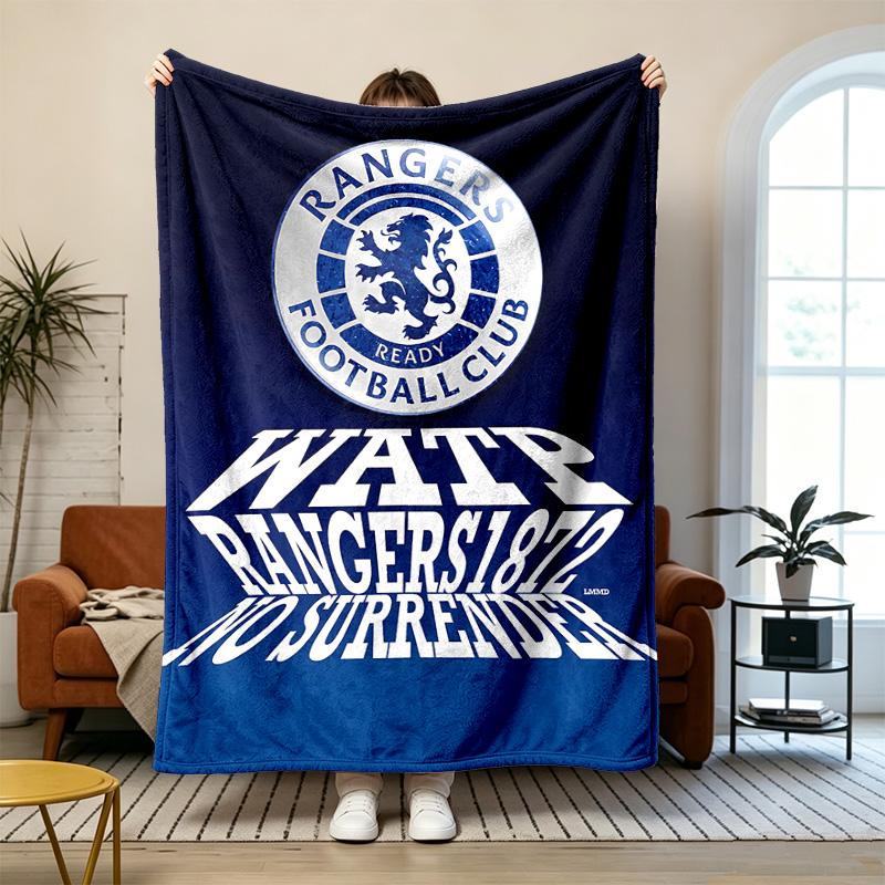 Rangers FC Soft and comfortable flannel Suitable for sofas living rooms outdoor camping travel and also makes a great anniversary gif
