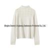 Romantic & Aesthetic High Neck 100% Pure Cashmere Red Sweater – Warm, Soft, Knitted Base Layer for Women