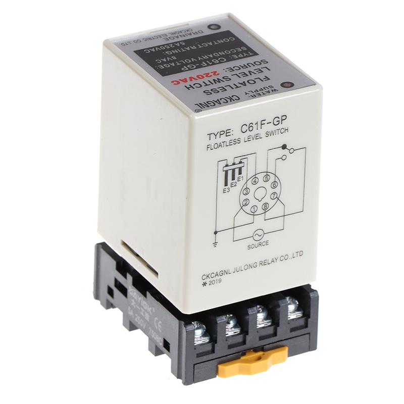 Relais de niveau C61F-Gp Ac220V Contrôleur de niveau de commutateur de niveau sans flotteur avec base