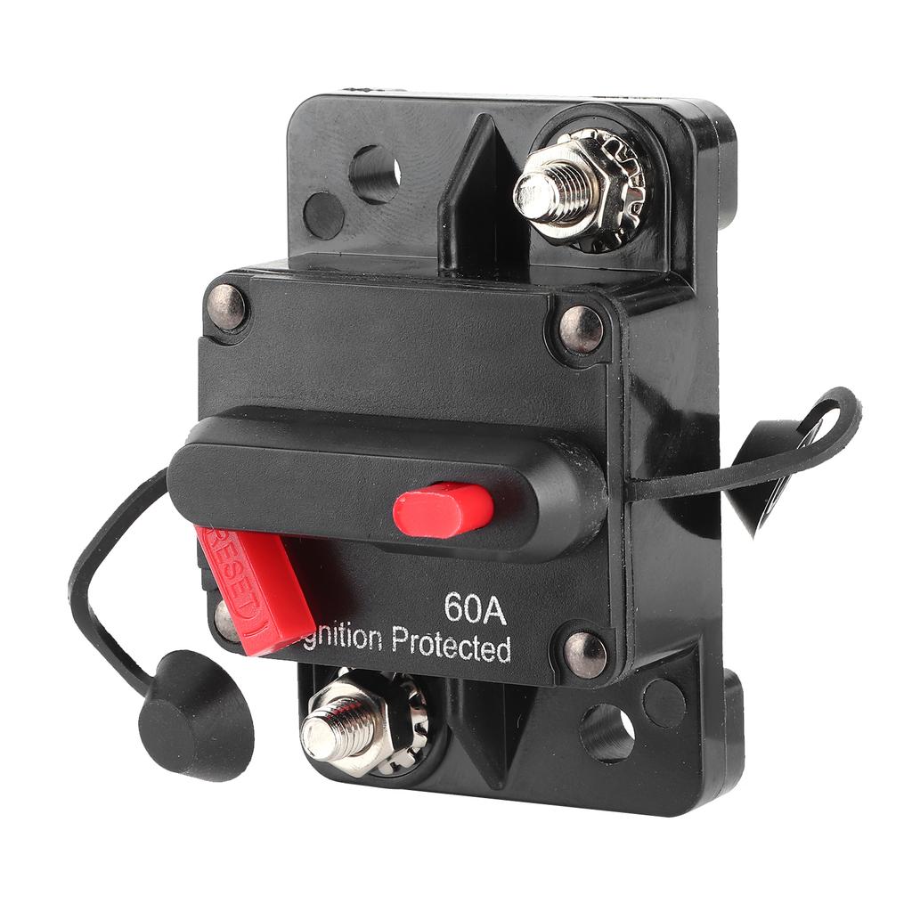 60A AMP Circuit Breaker Fuse Reset Holders 12‑48V DC Waterproof for Auto RV Yacht