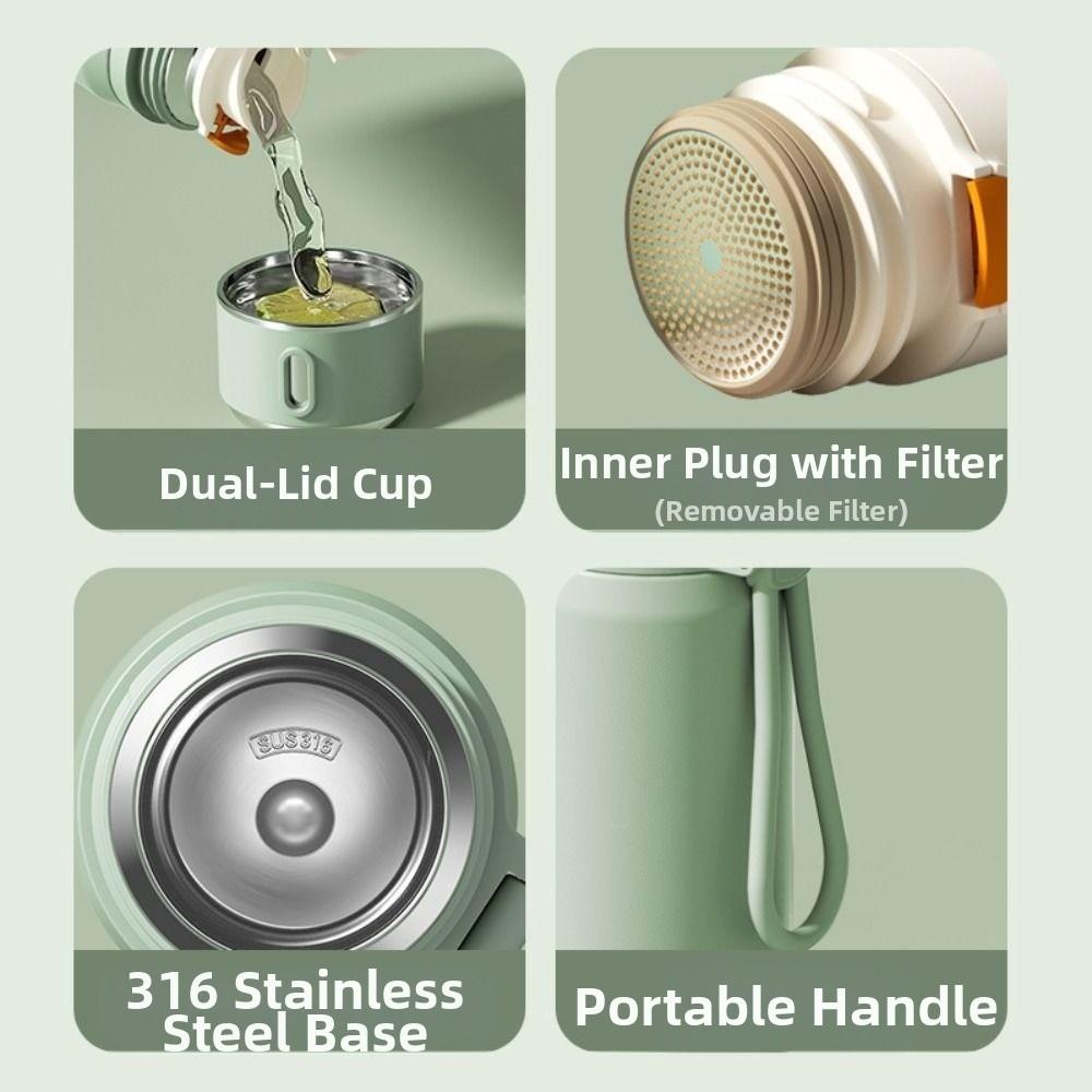 316 Rostfritt Stål Vakuumisolerad Flaska Stor Kapacitet Isolerad Kopp för Varma och Kalla Drycker