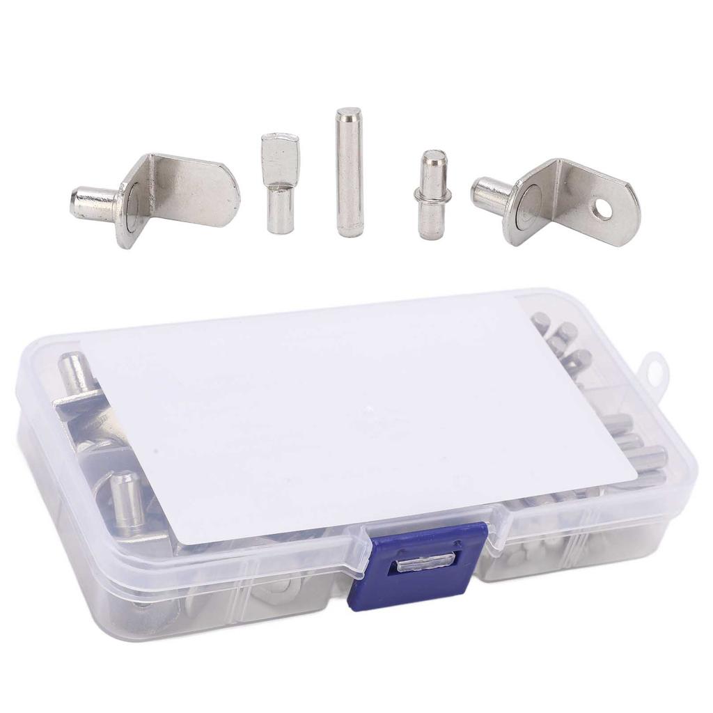 88Pcs 5 Styles Shelf Pins Kit Nickel Plated Shelf Support Pegs for RV Cabinet Bookshelf Display Cabi