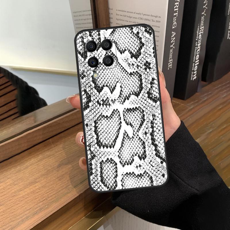 Snake Skin Print Case For Samsung Galaxy M56 M16 M36 M33 M53 M13 M12 M32 M52 M20 M15 M55 M31 M14 M35 M34 M54