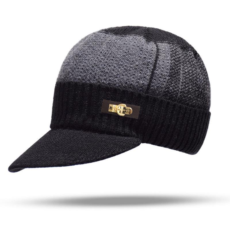 Men's and women's winter ear protection hats, outdoor warm and windproof duckbill hats, travel cold resistant knitted hats