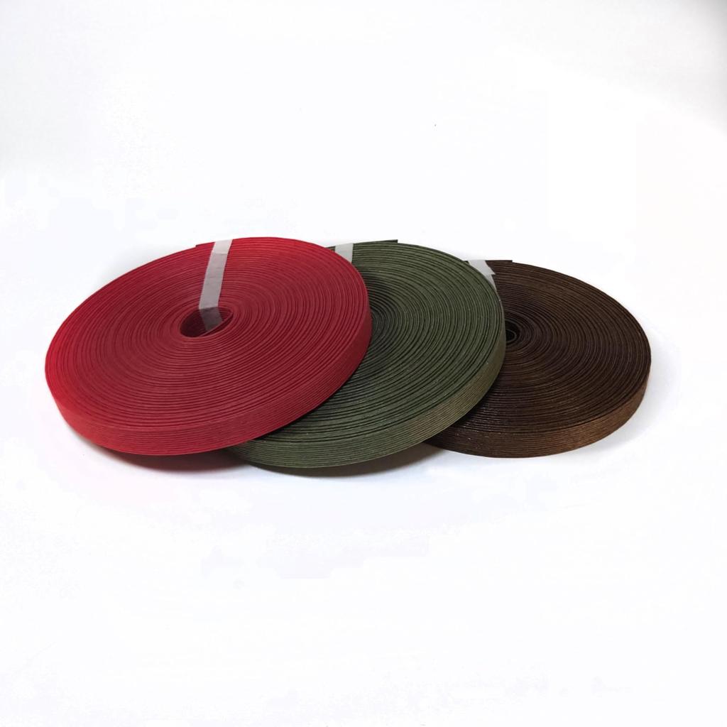 miagolale Craft Band, 20m, 3-Pack, Craft Supplies, Paper Craft Band (Moss Green, Wood Brown, Red)