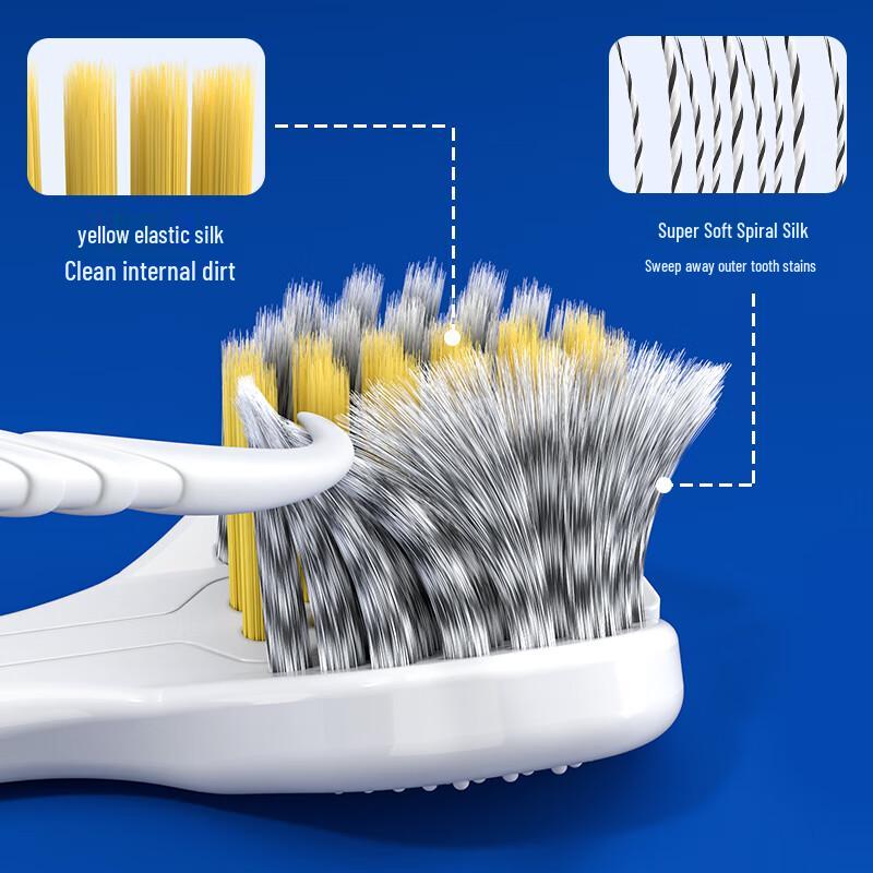 Triple Clean 3-Sided Soft Bristle Adult Toothbrush (6-Pack)