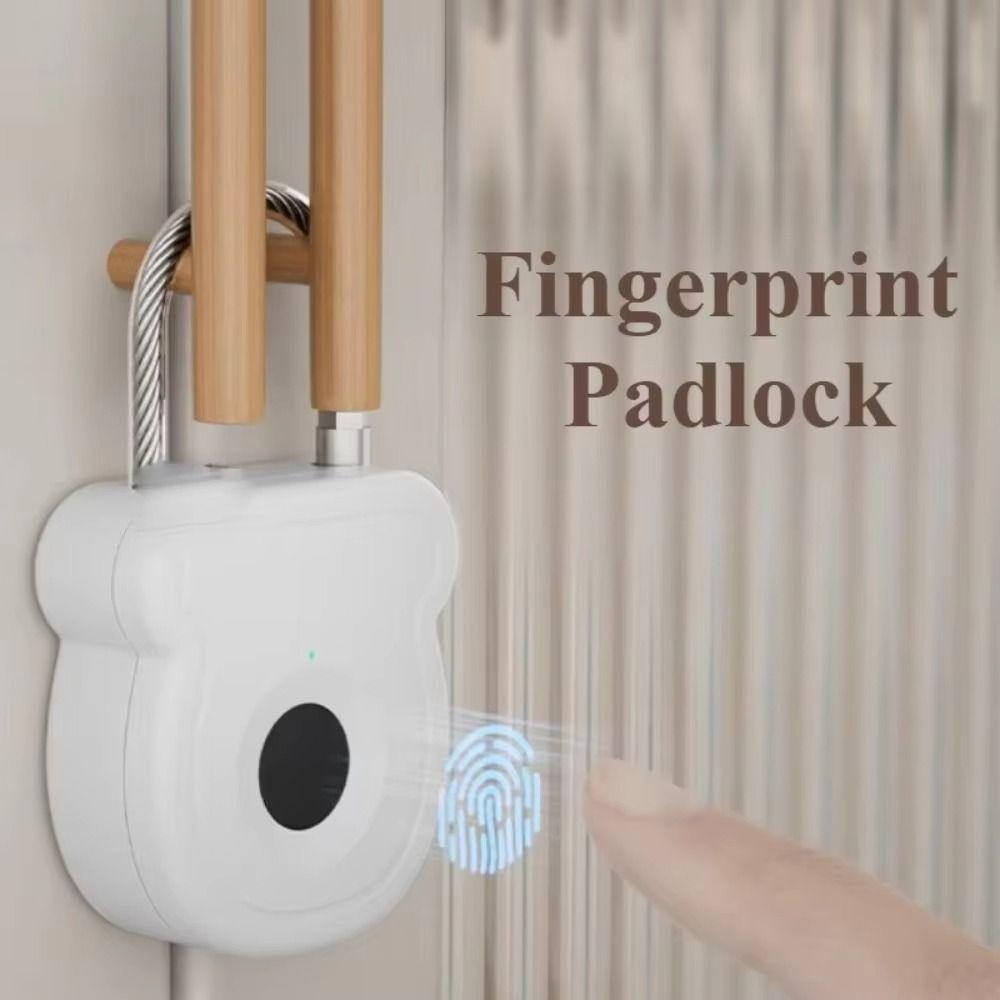 ABS Material Smart Padlock Waterproof Fingerprint Lock Fingerprin Keyless Lock Backpack