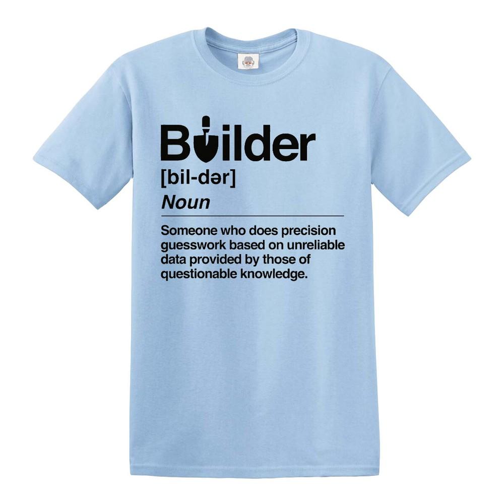 Builder Defined Labourer Profession Tshirt Funny Gift Novelty Top Tee