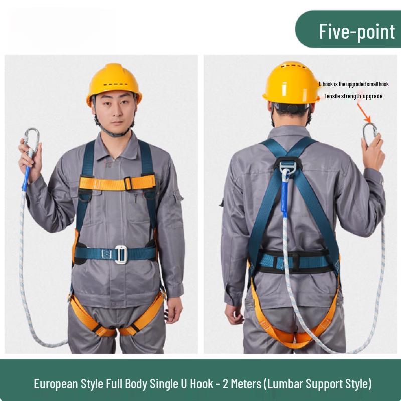 OLOMM 5-Point Safety Harness with Single U-Hook