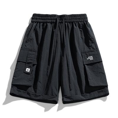 Sommer Tynne Femtedelsbukser, Løse, Pustende, Casual, Allsidige Herre Sportsshorts