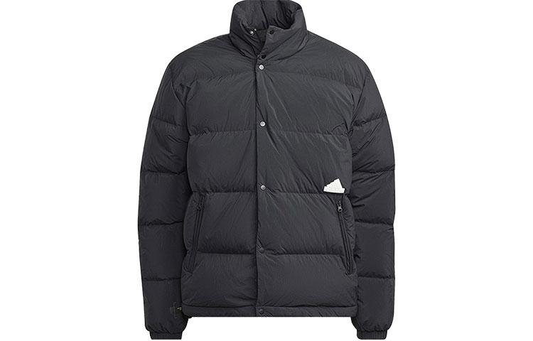 Adidas Down Jackets Men s Black Stand Collar Moderate Puffer Jacket HG2065 XL